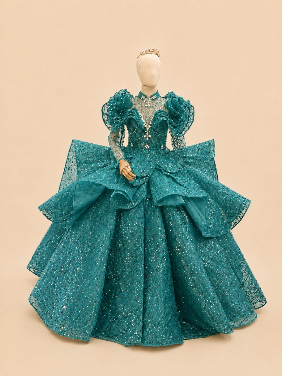 Royal Fleur Luxury Embroidered Gown