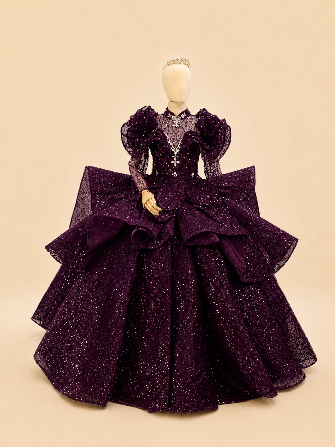 Royal Fleur Luxury Embroidered Gown