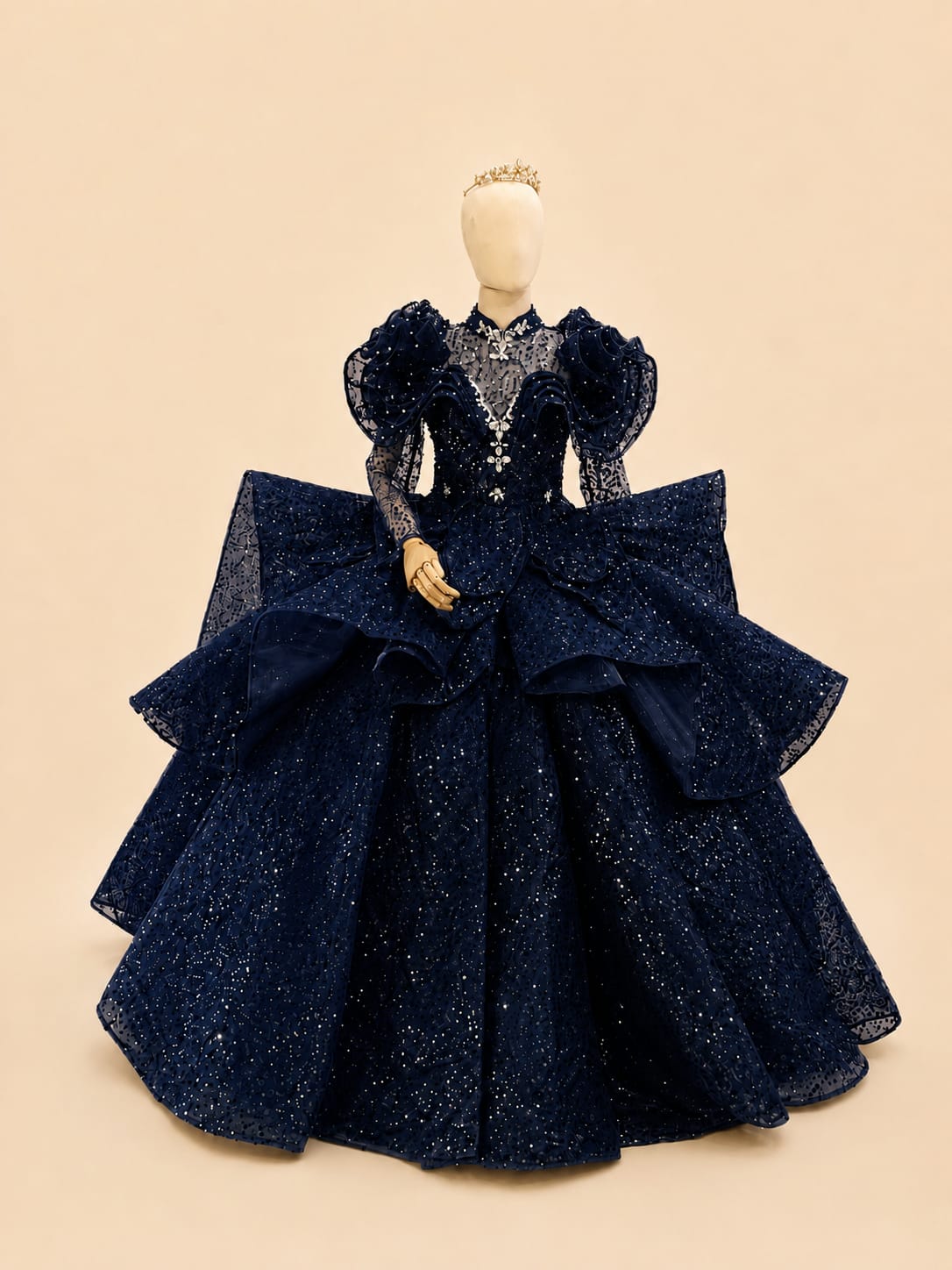 Royal Fleur Luxury Embroidered Gown