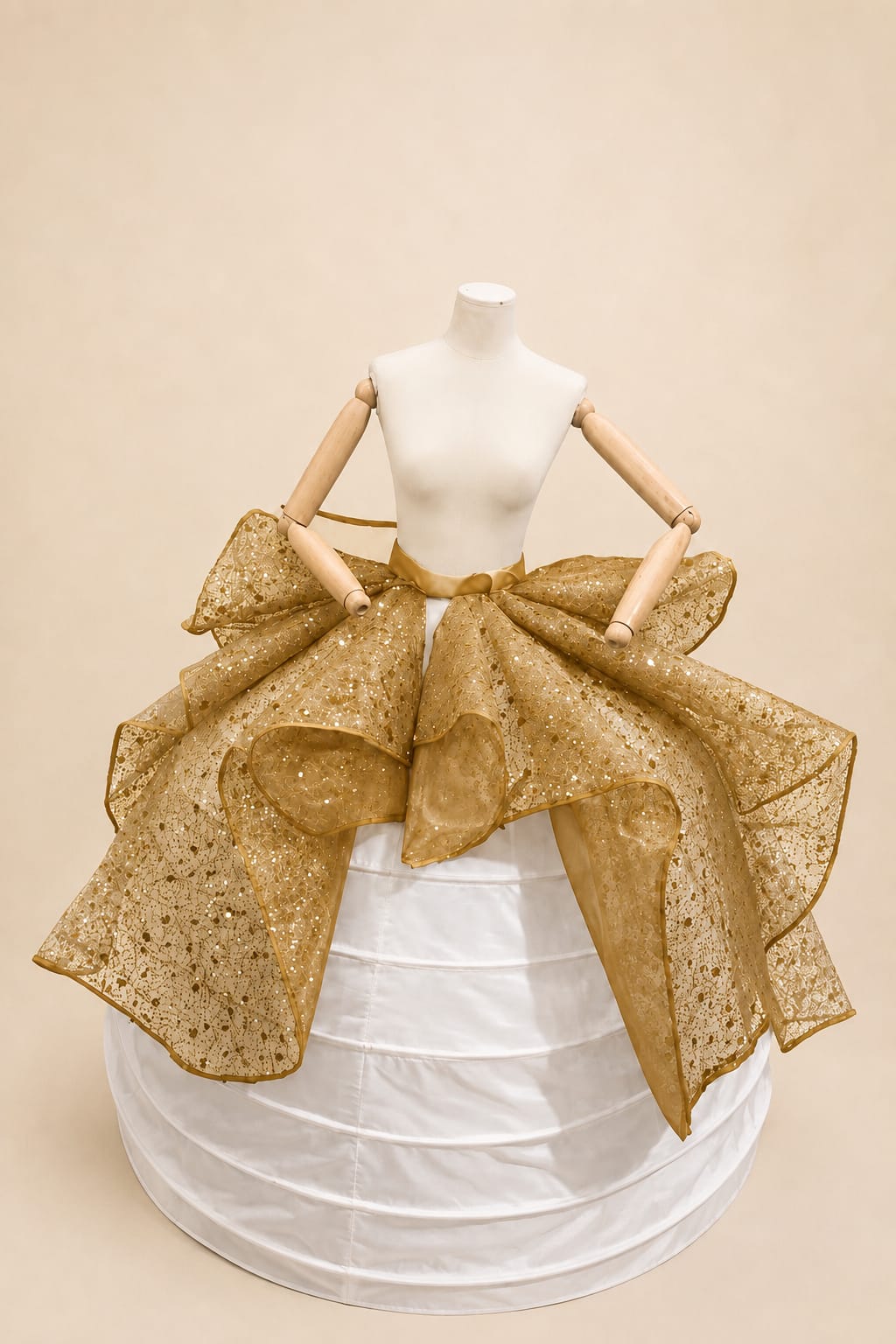 Luxury Oversized Bow Lace & Sequin Skirt Accessory