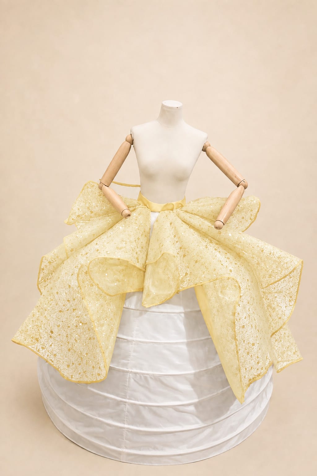 Luxury Oversized Bow Lace & Sequin Skirt Accessory