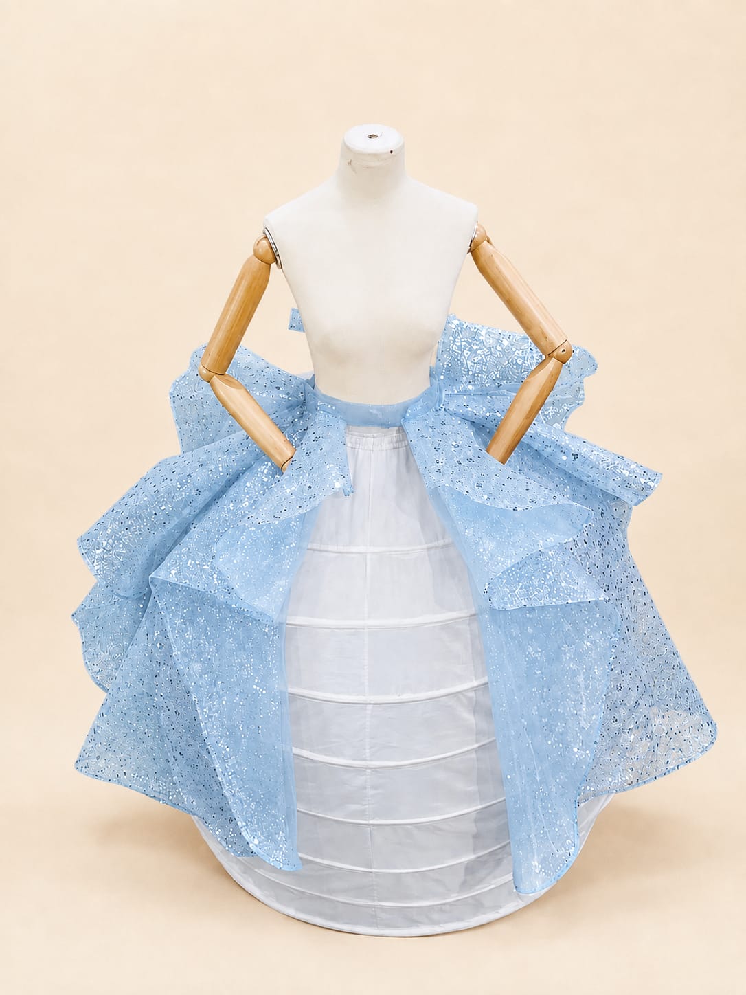 Luxury Oversized Bow Lace & Sequin Skirt Accessory