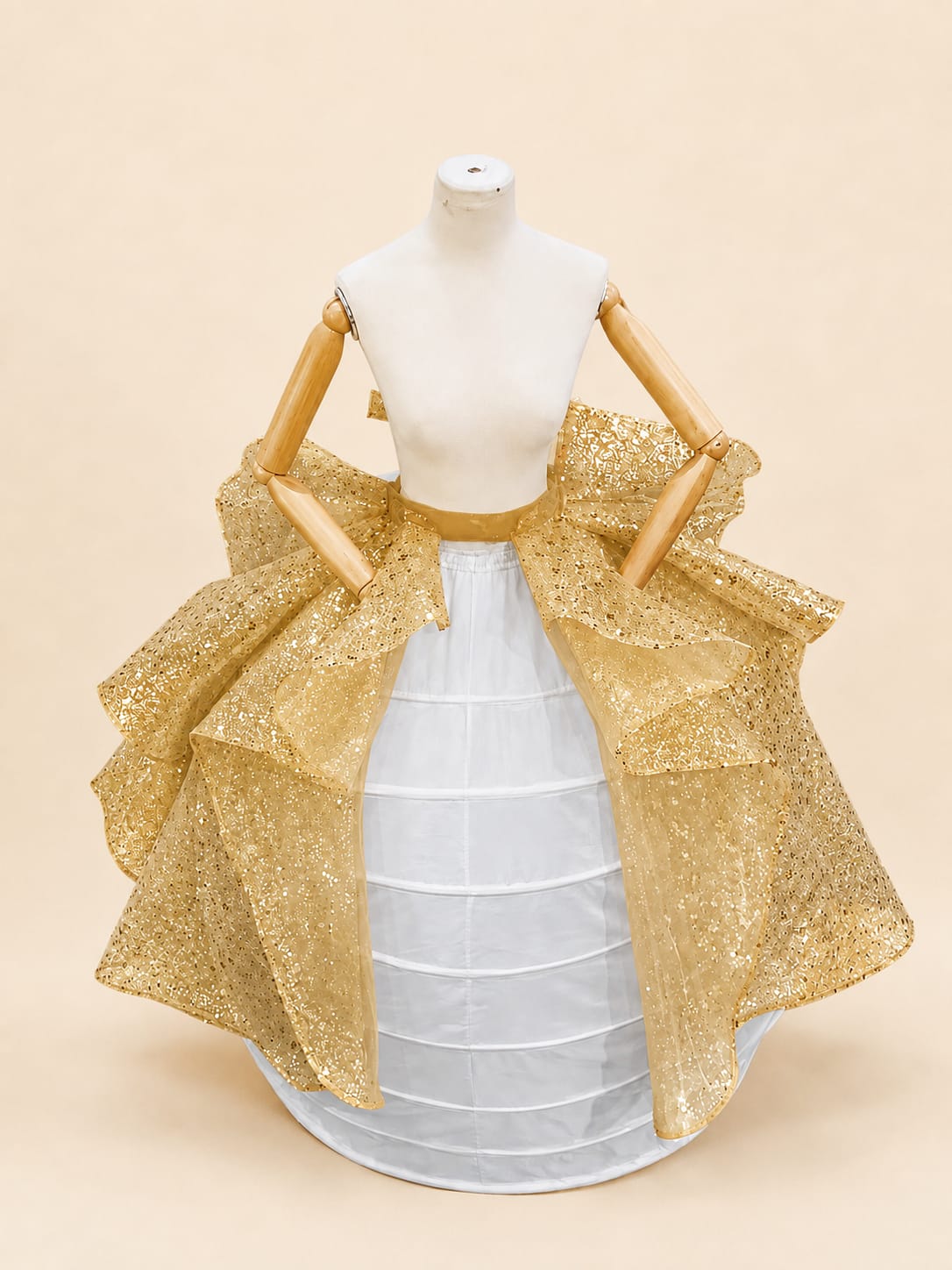Luxury Oversized Bow Lace & Sequin Skirt Accessory
