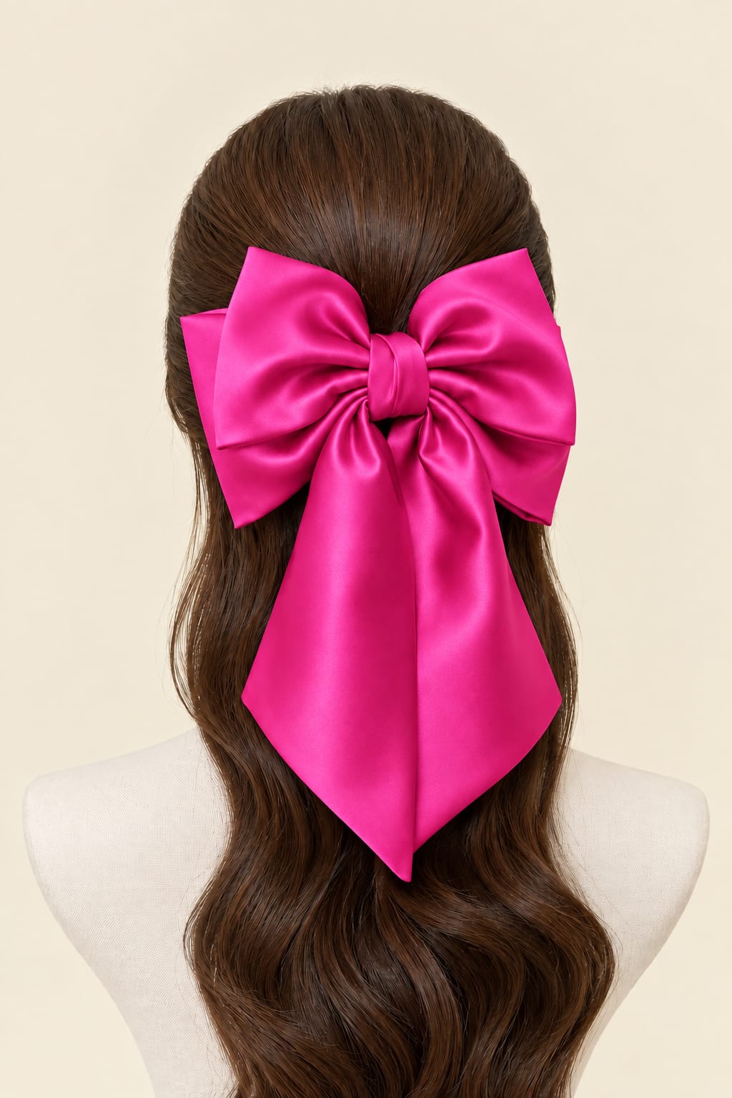 Large Bow Hair Clip with Long Tails