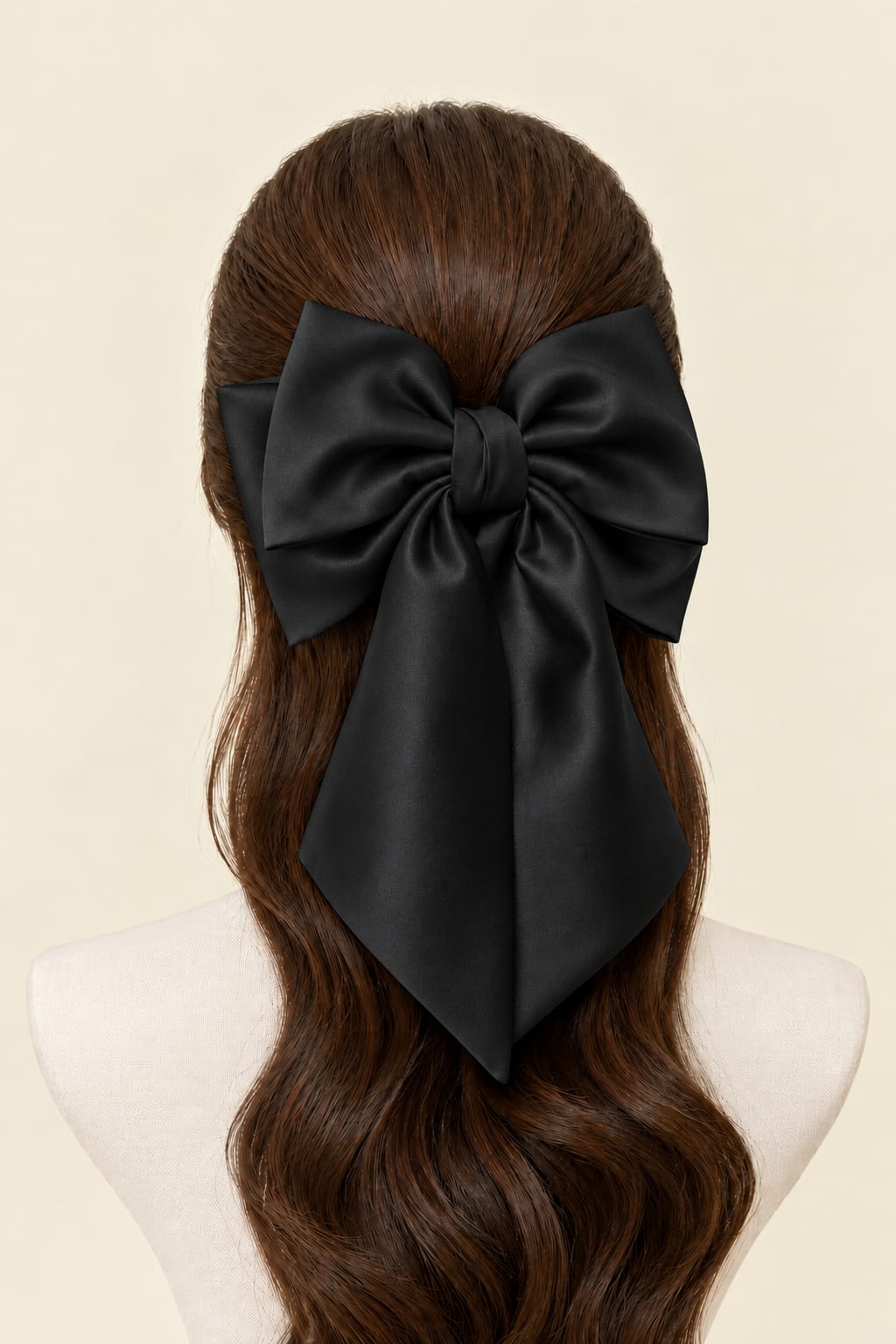 Large Bow Hair Clip with Long Tails