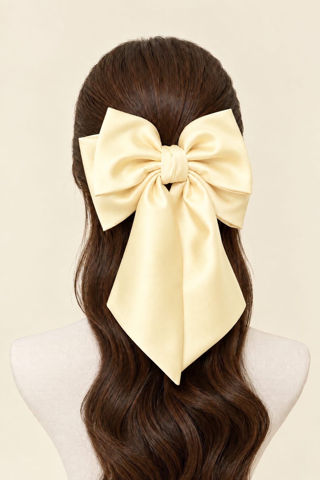 Large Bow Hair Clip with Long Tails