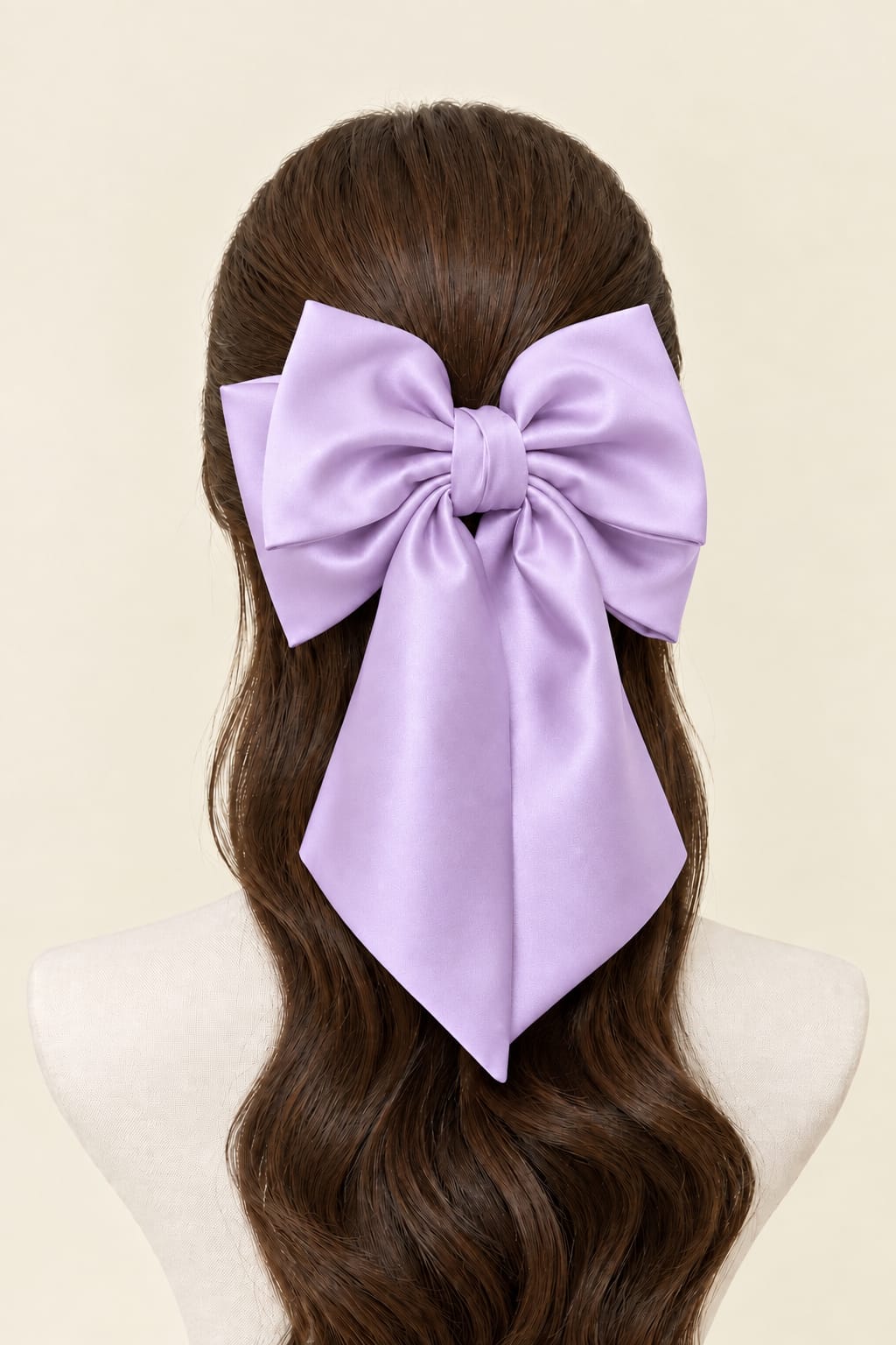 Large Bow Hair Clip with Long Tails