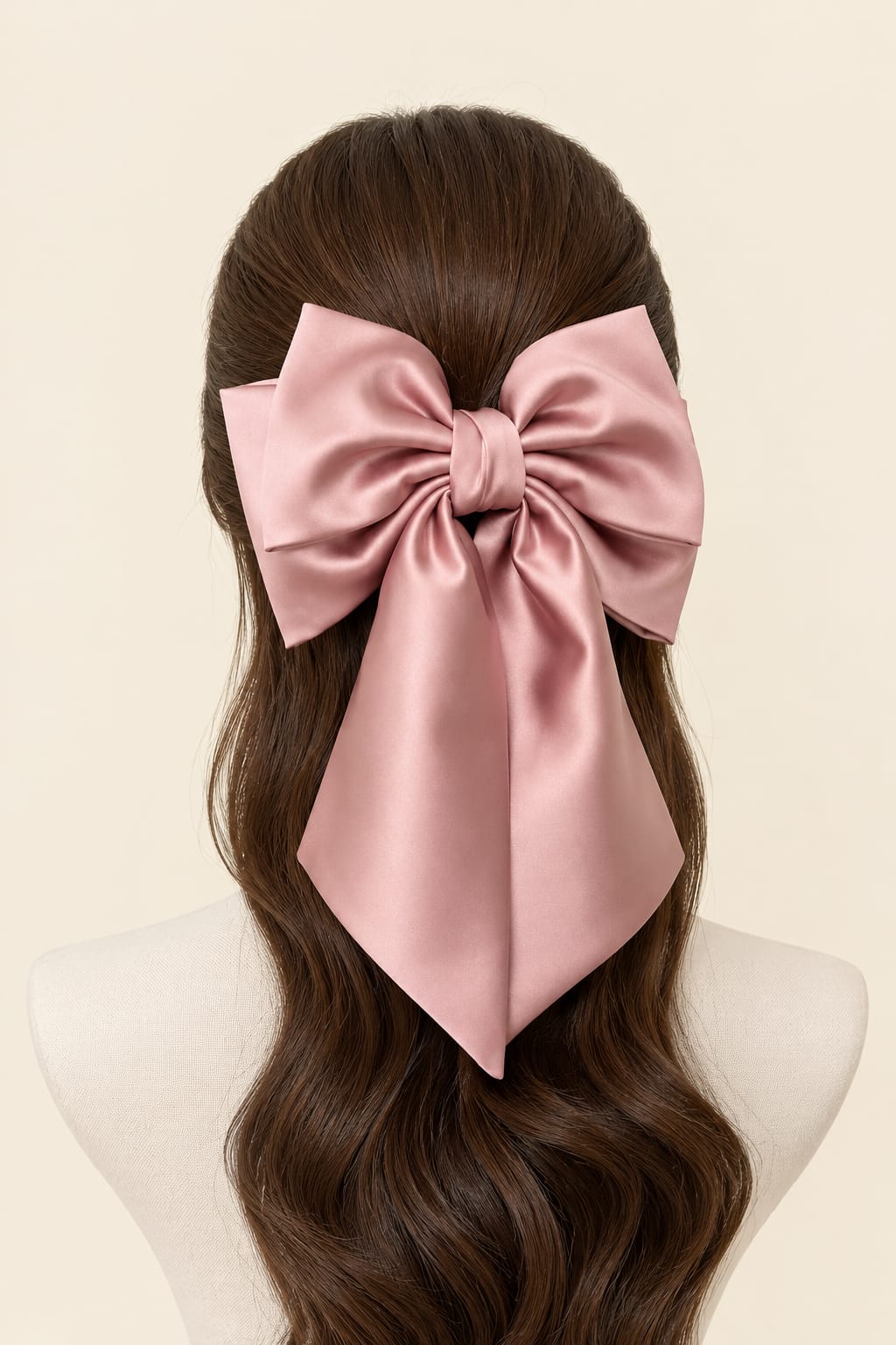 Large Bow Hair Clip with Long Tails