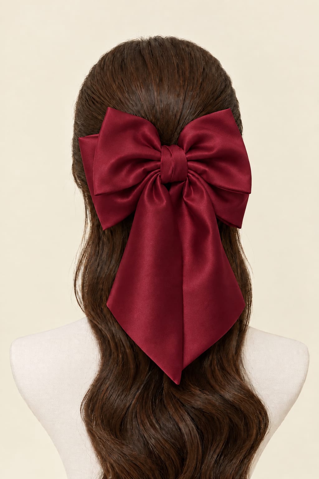 Large Bow Hair Clip with Long Tails
