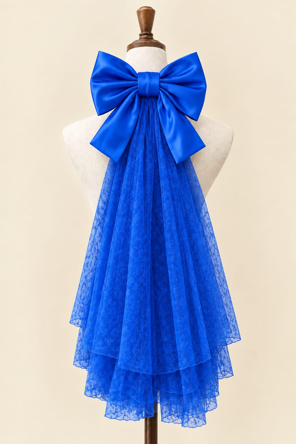 Large Bow Accessory with Layered Tulle Skirt