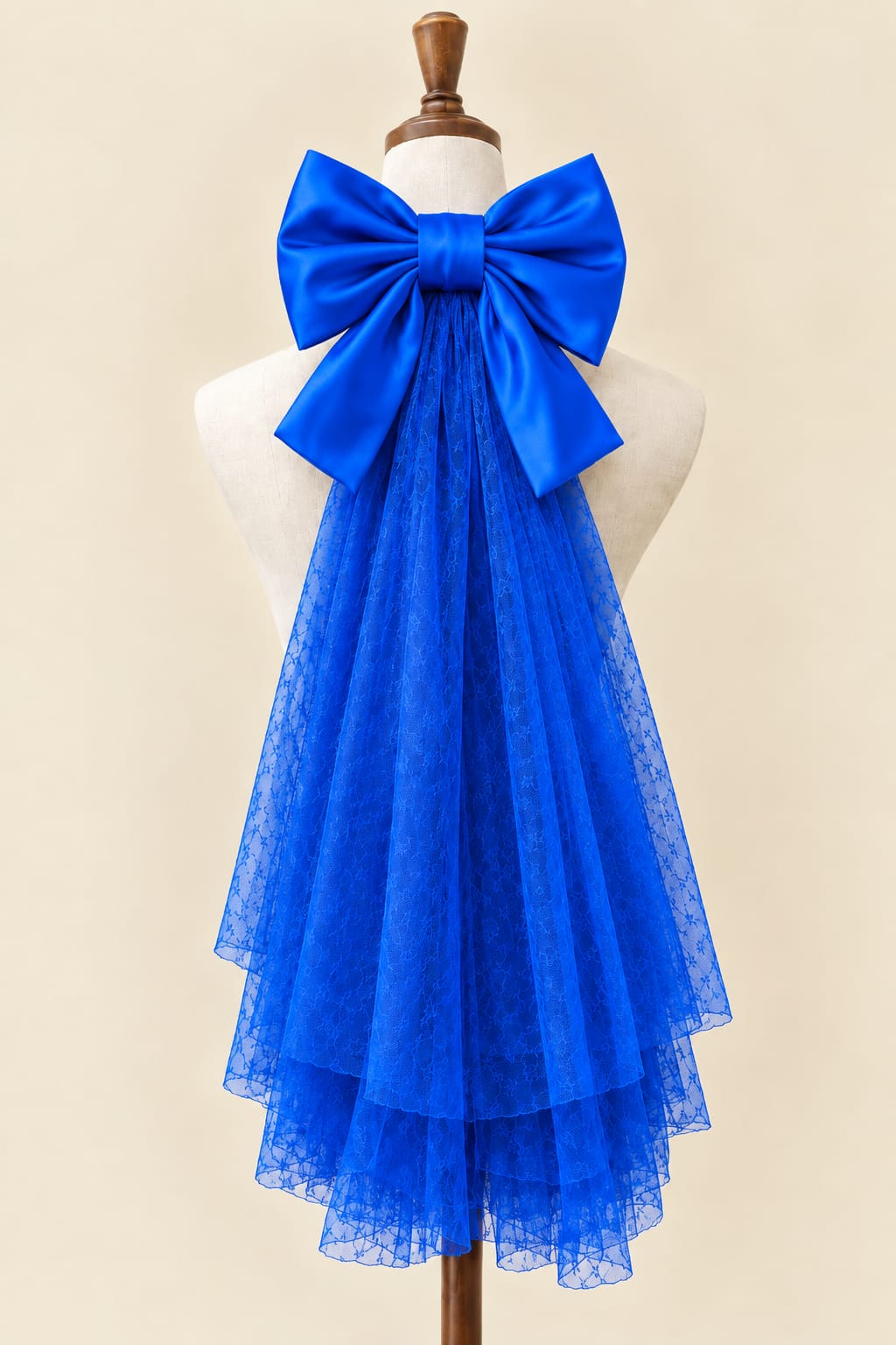 Large Bow Accessory with Layered Tulle Skirt