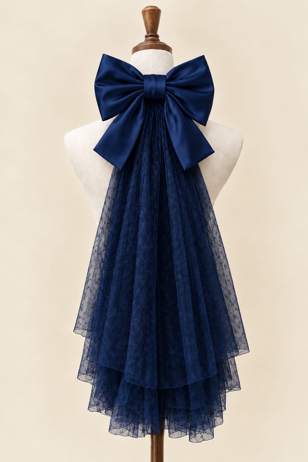 Large Bow Accessory with Layered Tulle Skirt