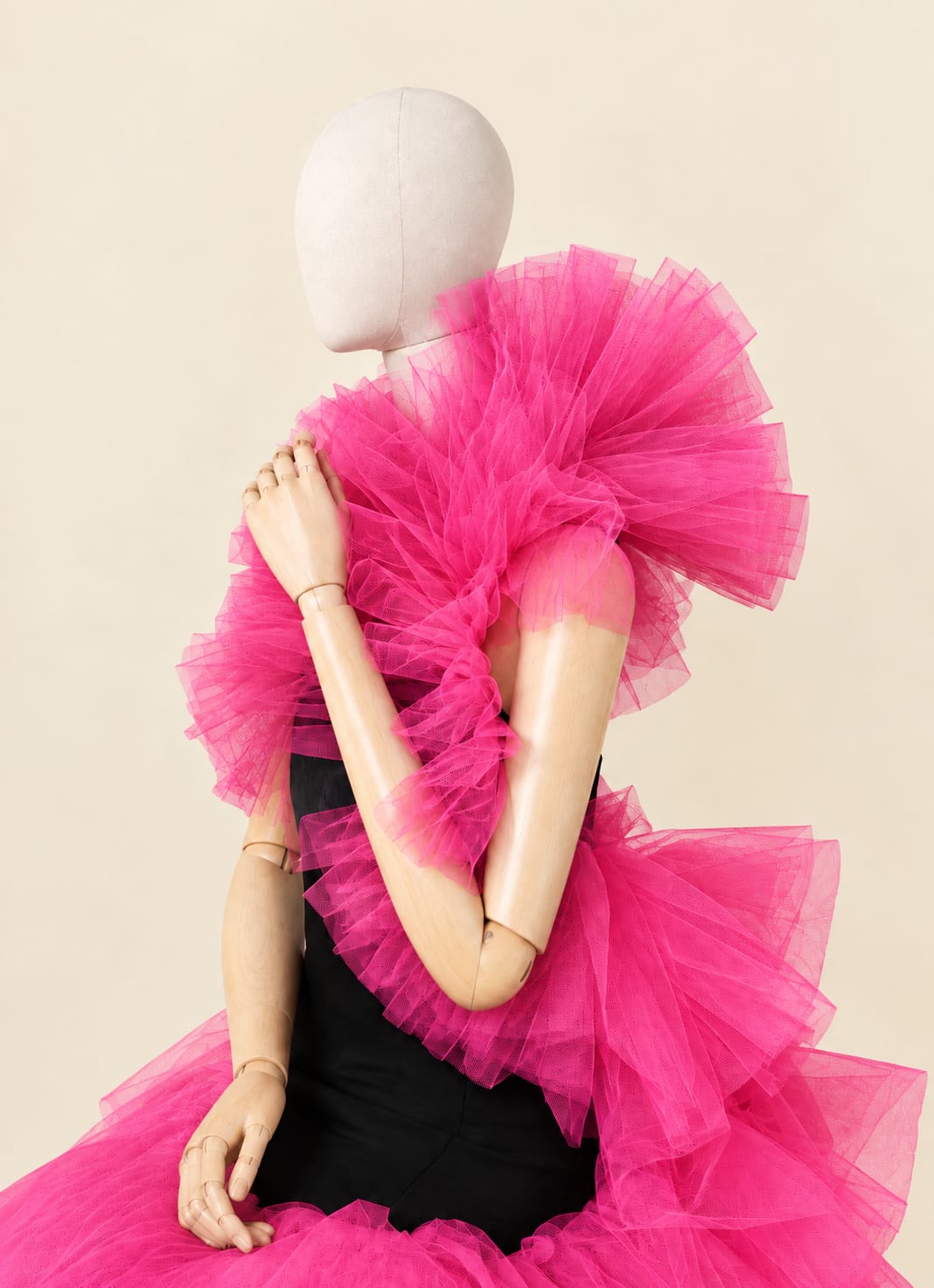 Layered Mesh Shoulder Fringe Accessory