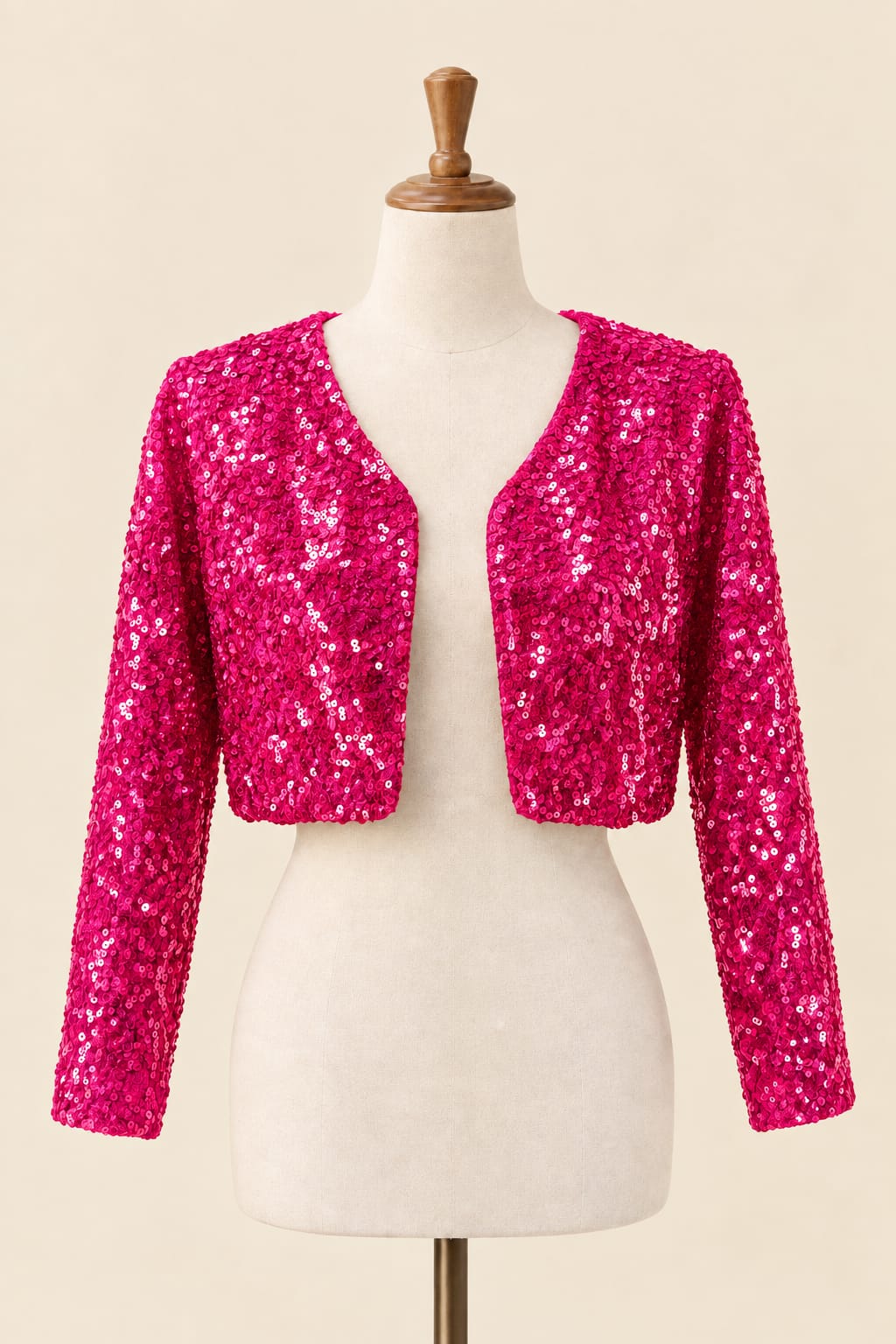 Luxury Long-Sleeve Sequin Bolero