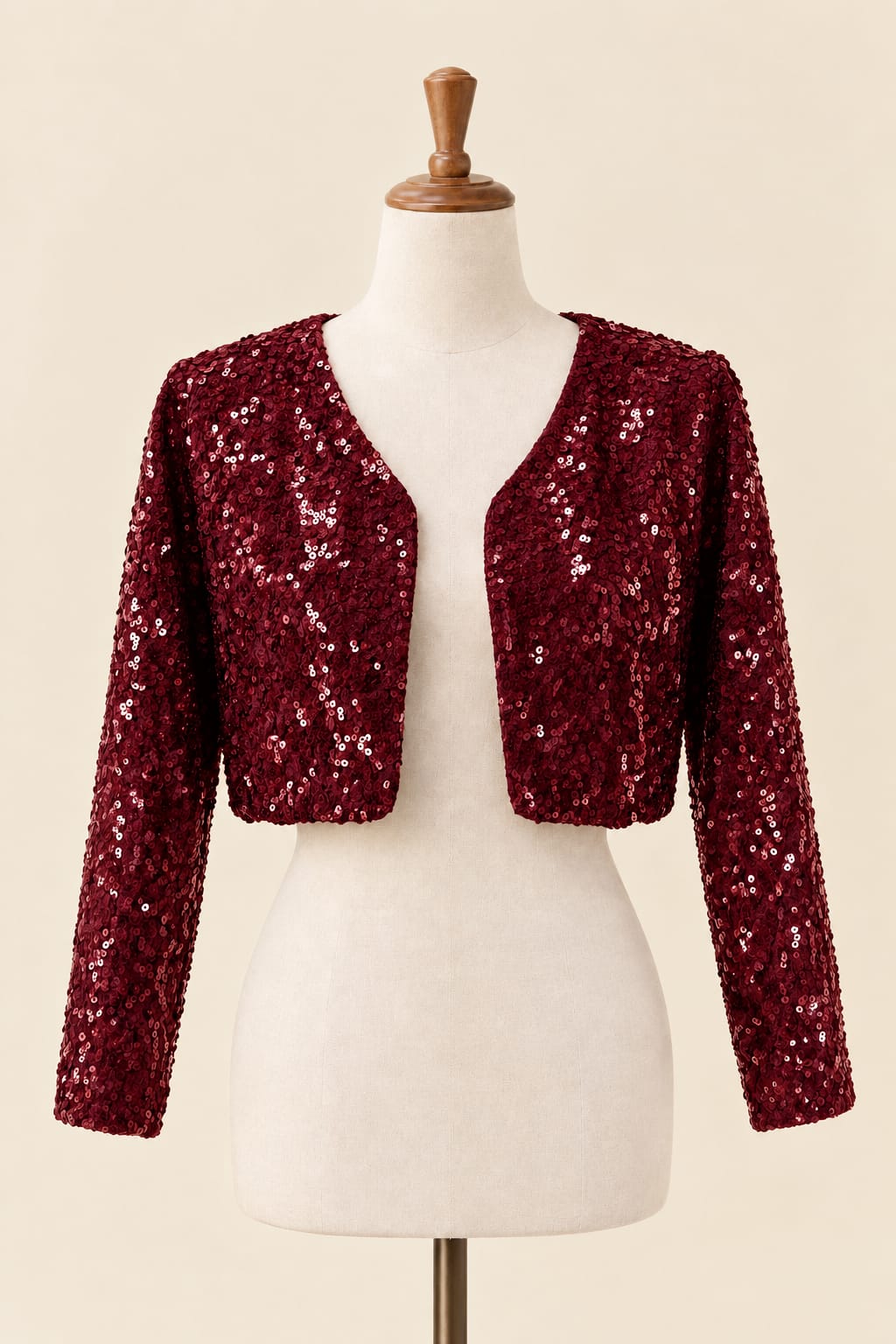 Luxury Long-Sleeve Sequin Bolero