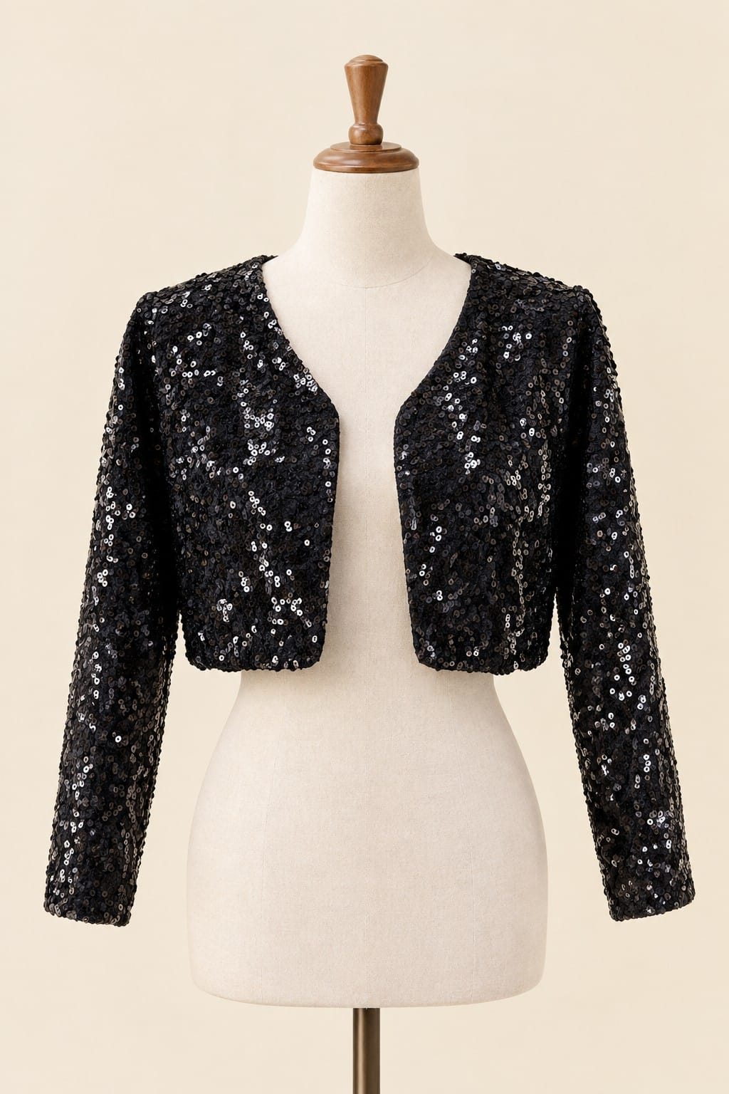 Luxury Long-Sleeve Sequin Bolero