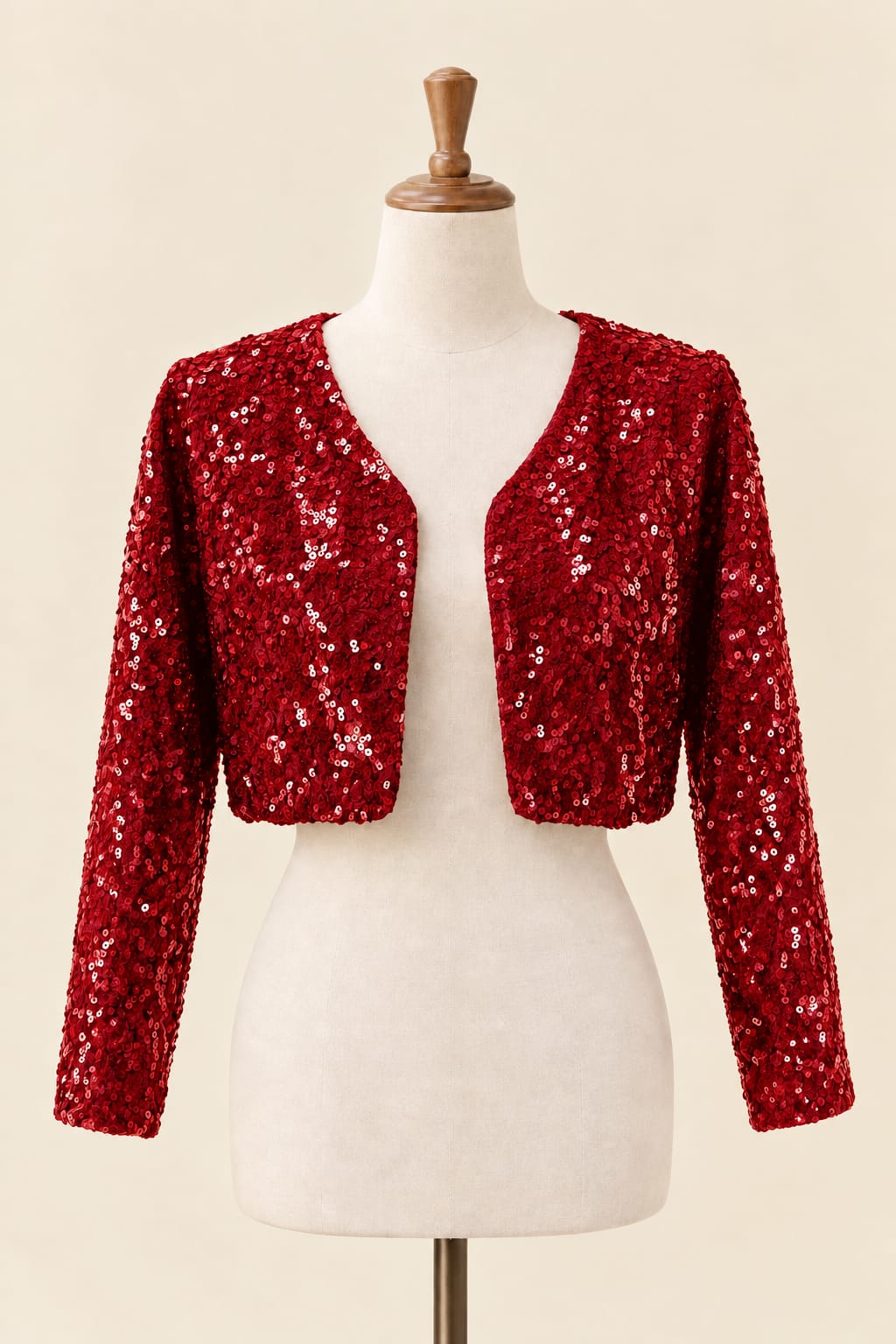 Luxury Long-Sleeve Sequin Bolero