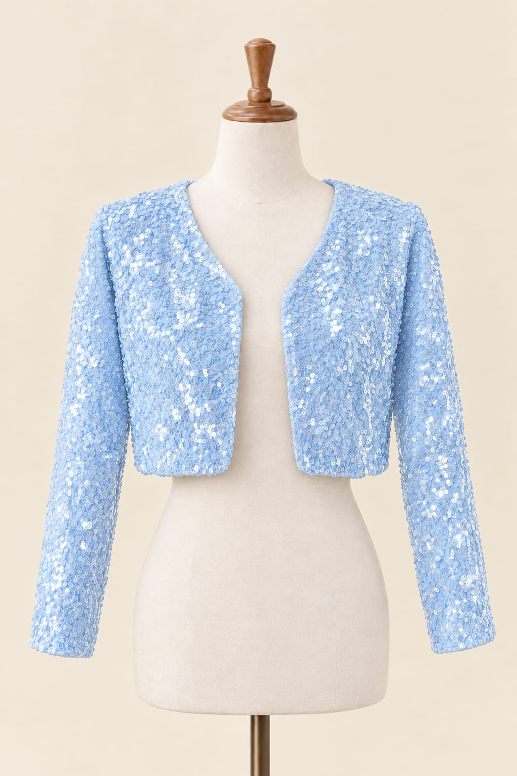 Luxury Long-Sleeve Sequin Bolero