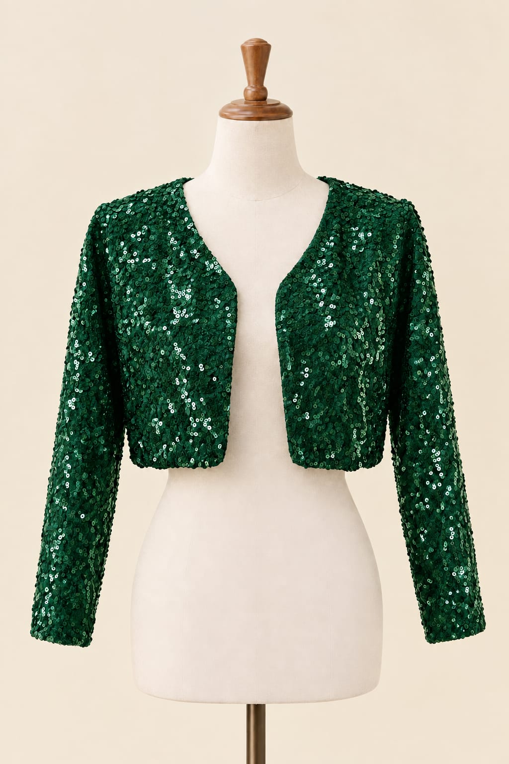 Luxury Long-Sleeve Sequin Bolero