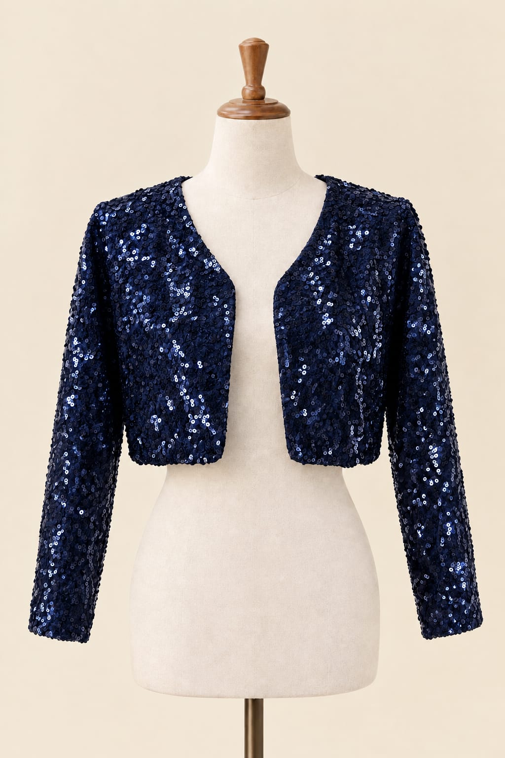 Luxury Long-Sleeve Sequin Bolero