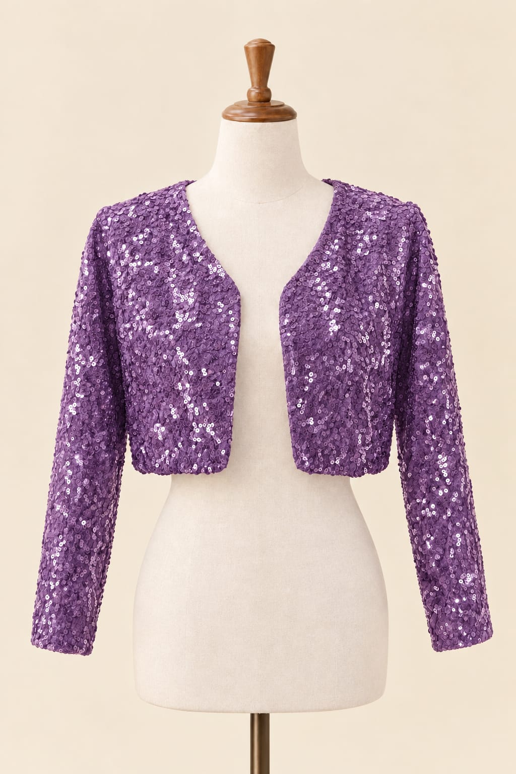 Luxury Long-Sleeve Sequin Bolero
