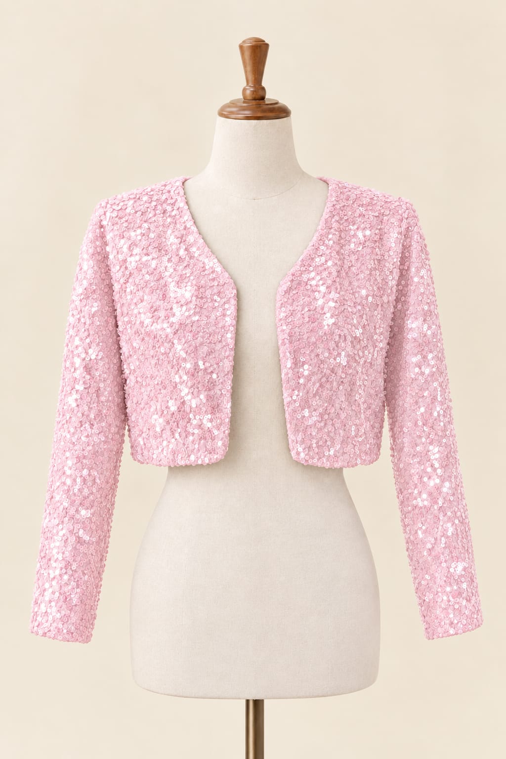 Luxury Long-Sleeve Sequin Bolero