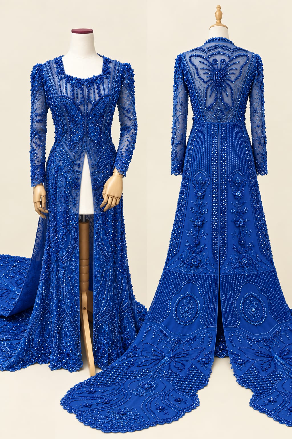 Luxury Full Beaded and Embroidered Long Bridal Kebaya |By Lunaria Couture