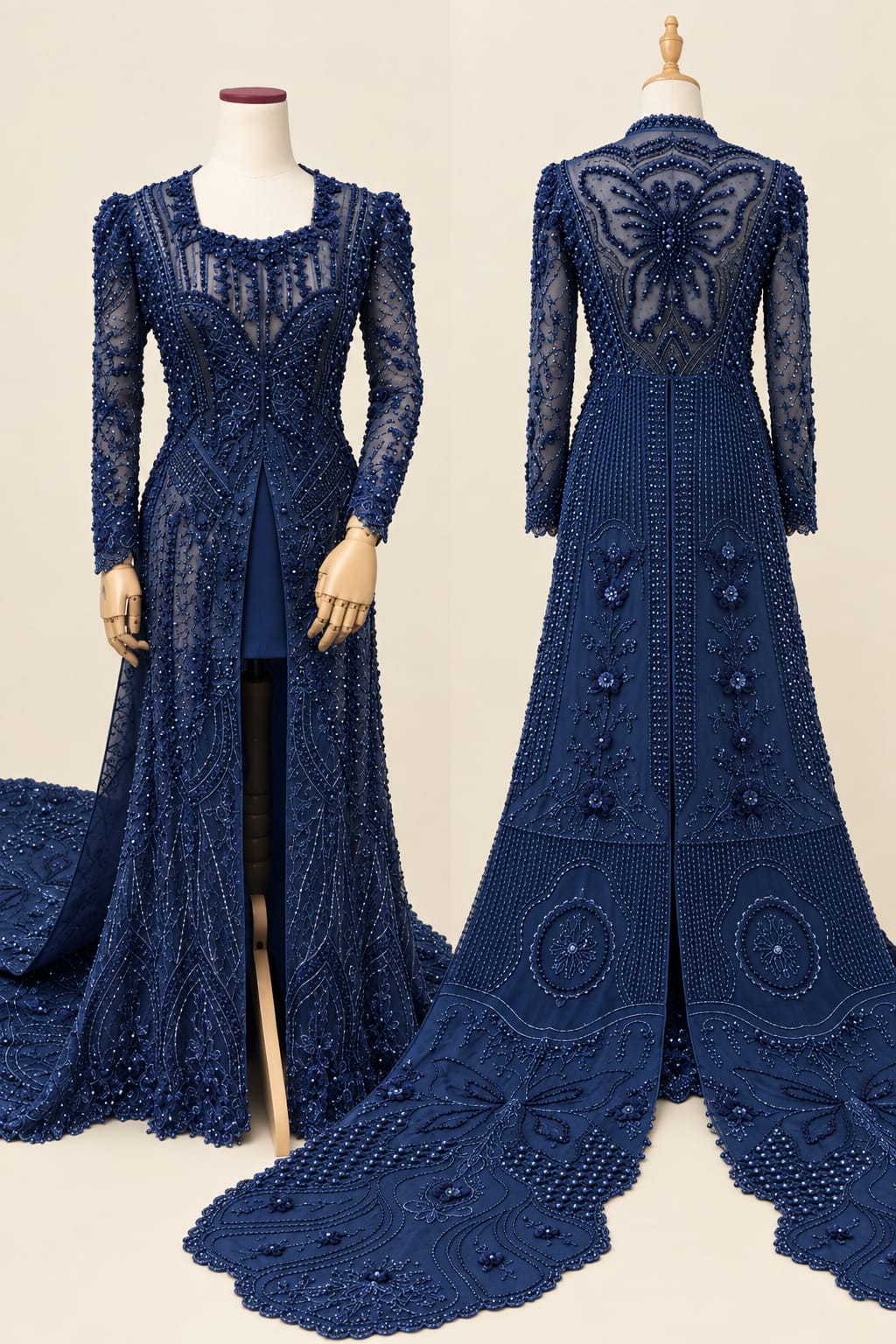 Luxury Full Beaded and Embroidered Long Bridal Kebaya |By Lunaria Couture
