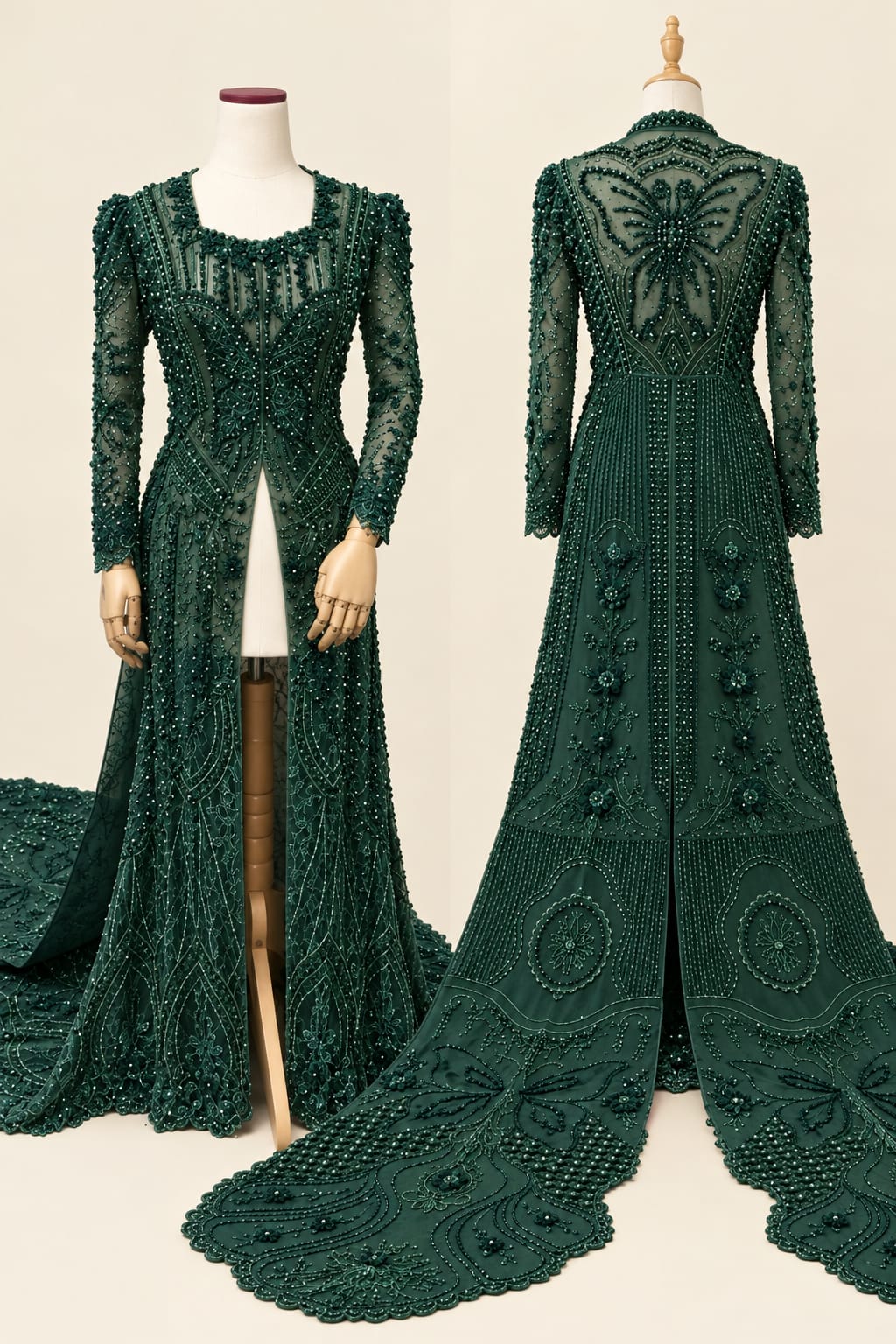 Luxury Full Beaded and Embroidered Long Bridal Kebaya |By Lunaria Couture
