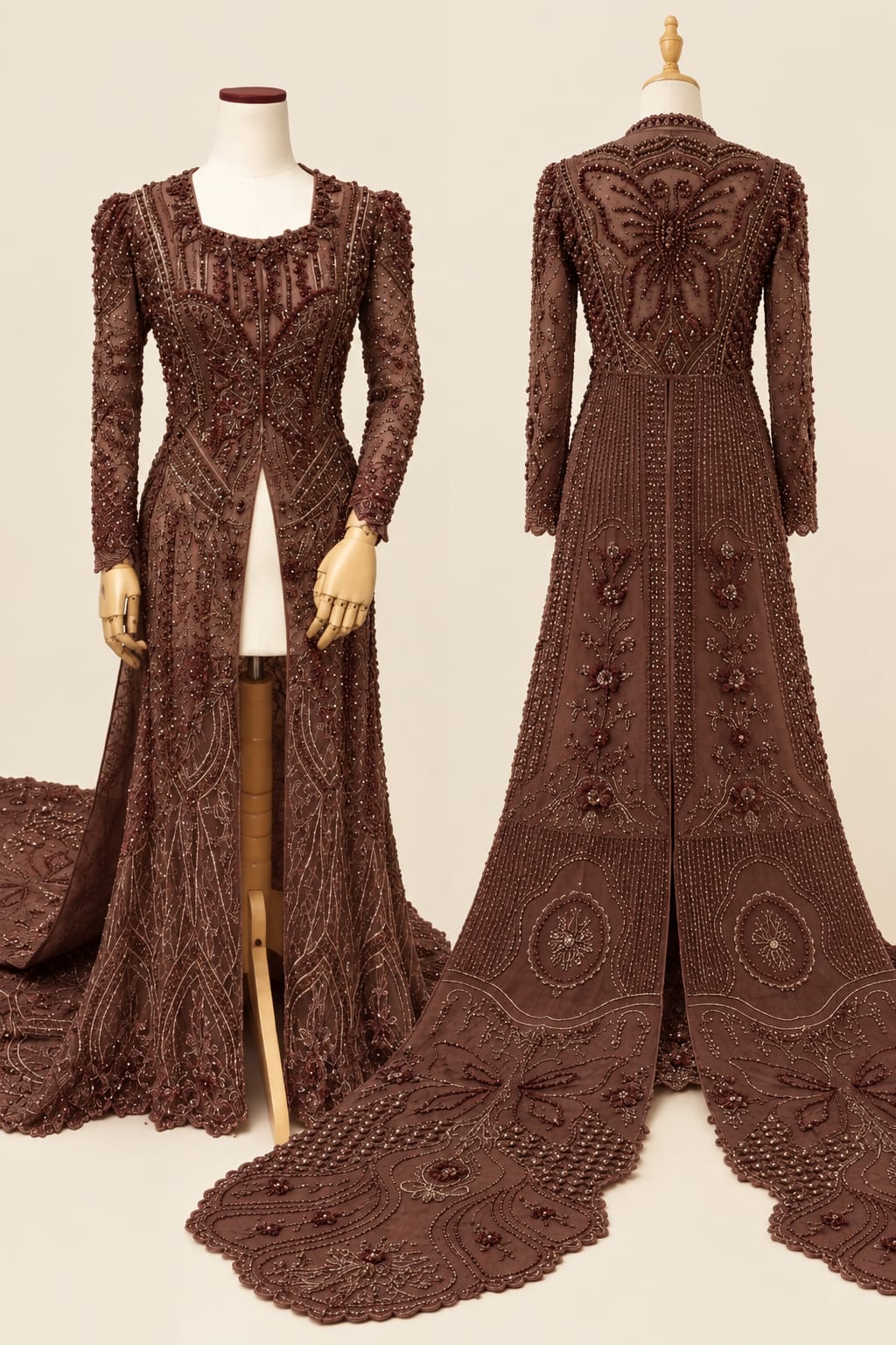 Luxury Full Beaded and Embroidered Long Bridal Kebaya |By Lunaria Couture