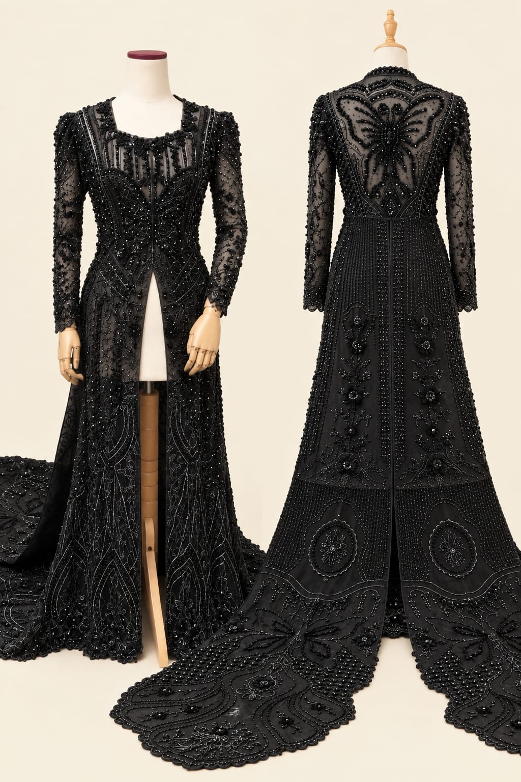 Luxury Full Beaded and Embroidered Long Bridal Kebaya |By Lunaria Couture
