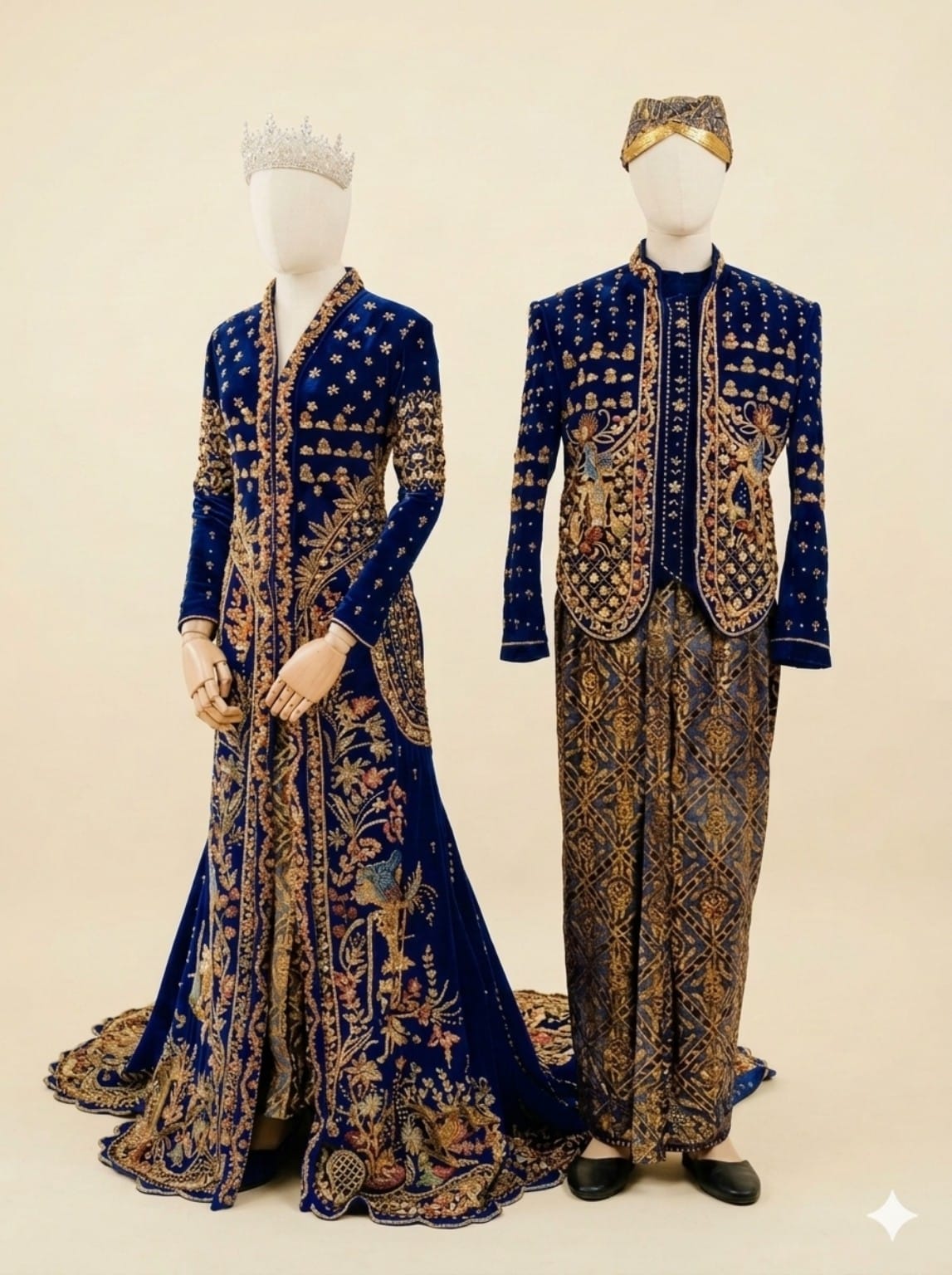 Premium Velvet Bridal Couple Kebaya | By Lunaria Couture
