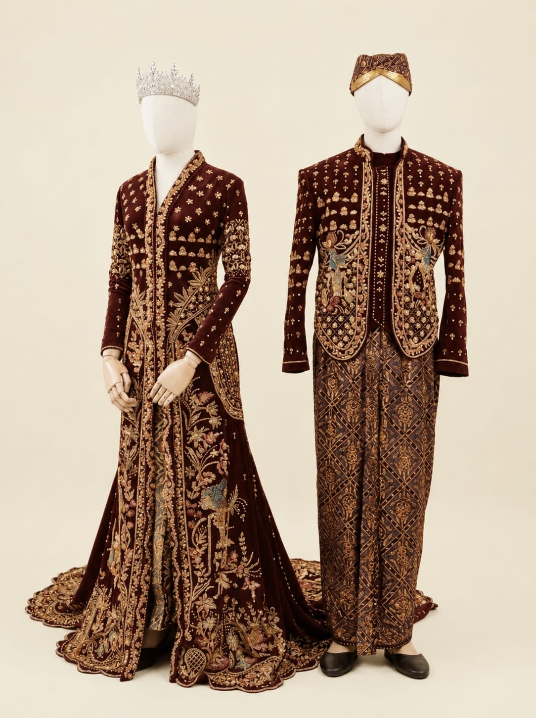 Premium Velvet Bridal Couple Kebaya | By Lunaria Couture