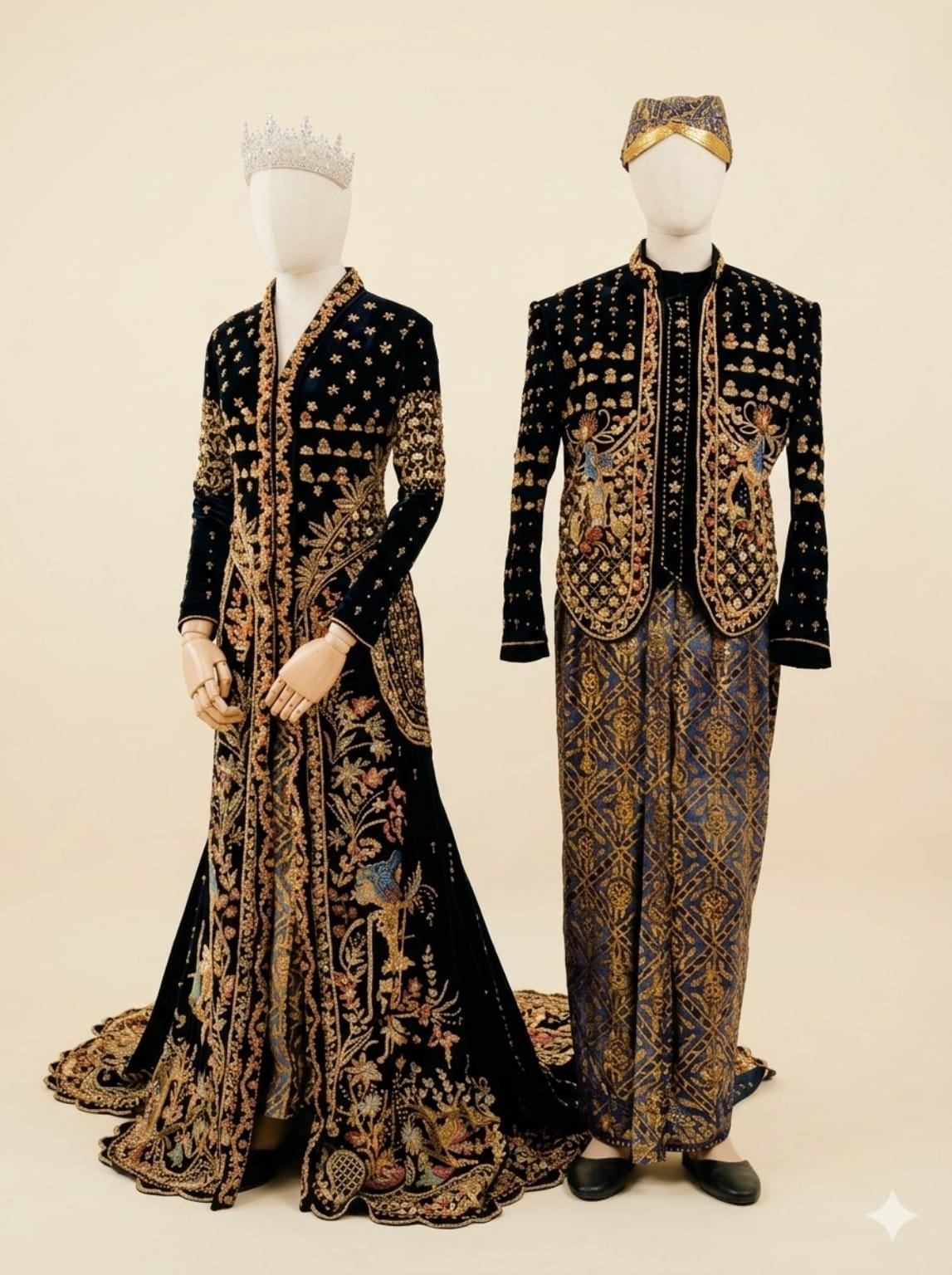 Premium Velvet Bridal Couple Kebaya | By Lunaria Couture