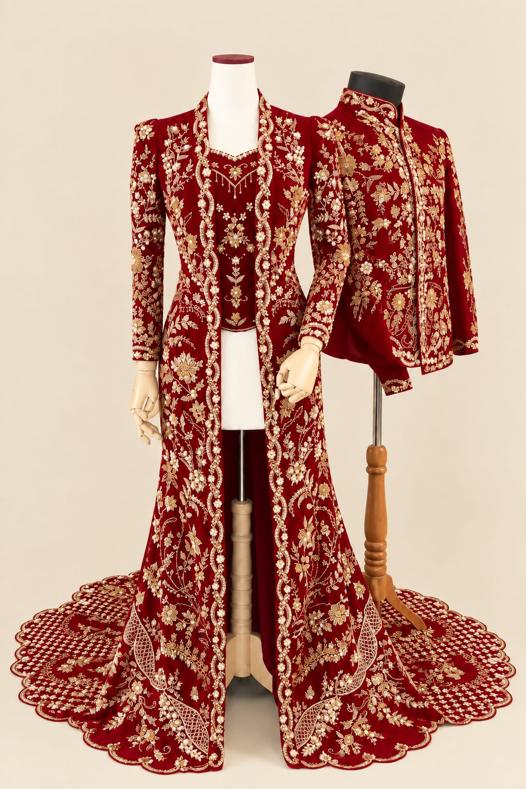 Premium Velvet Bridal Couple Kebaya | By Lunaria Couture