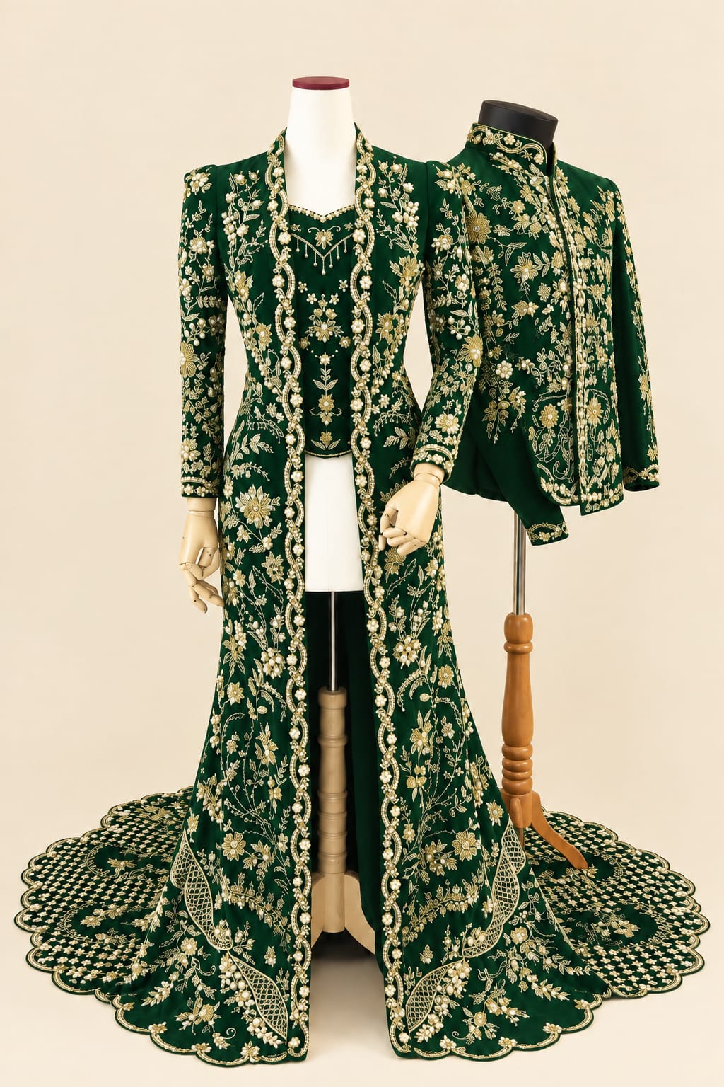 Premium Velvet Bridal Couple Kebaya | By Lunaria Couture