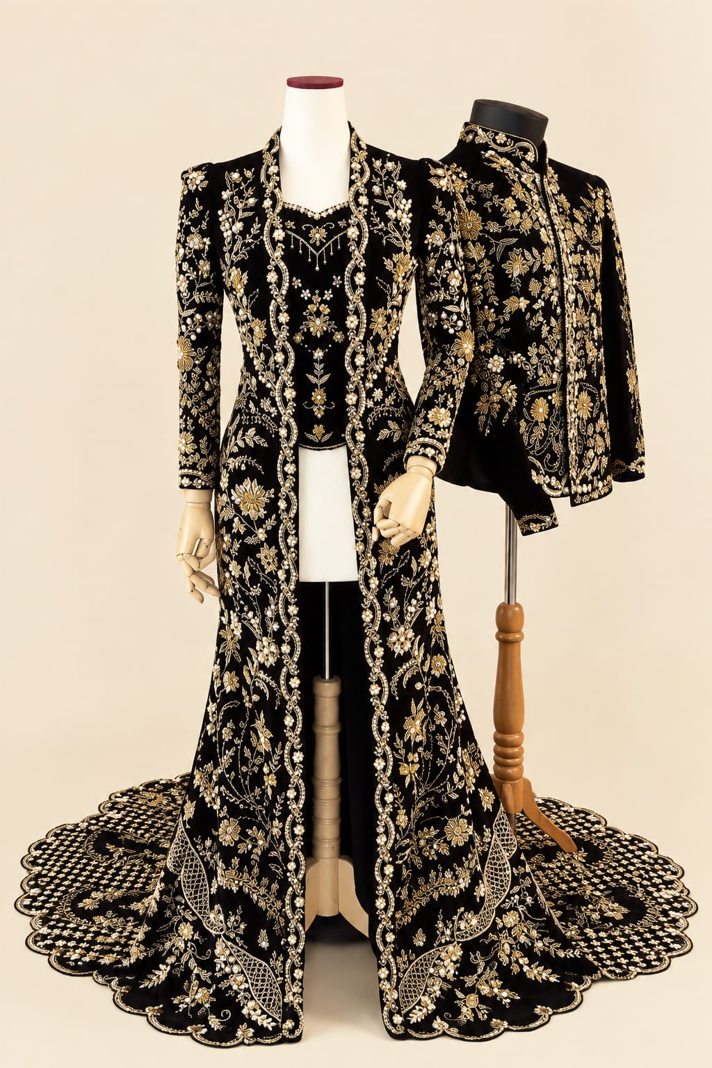 Premium Velvet Bridal Couple Kebaya | By Lunaria Couture